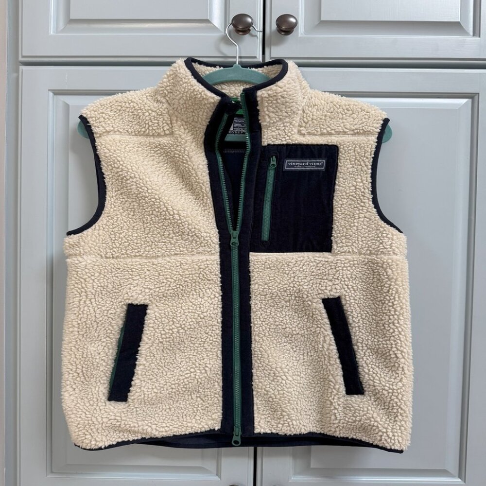 Vineyard Vines Men's Sherpa SuperShep Vest | Stone | Small